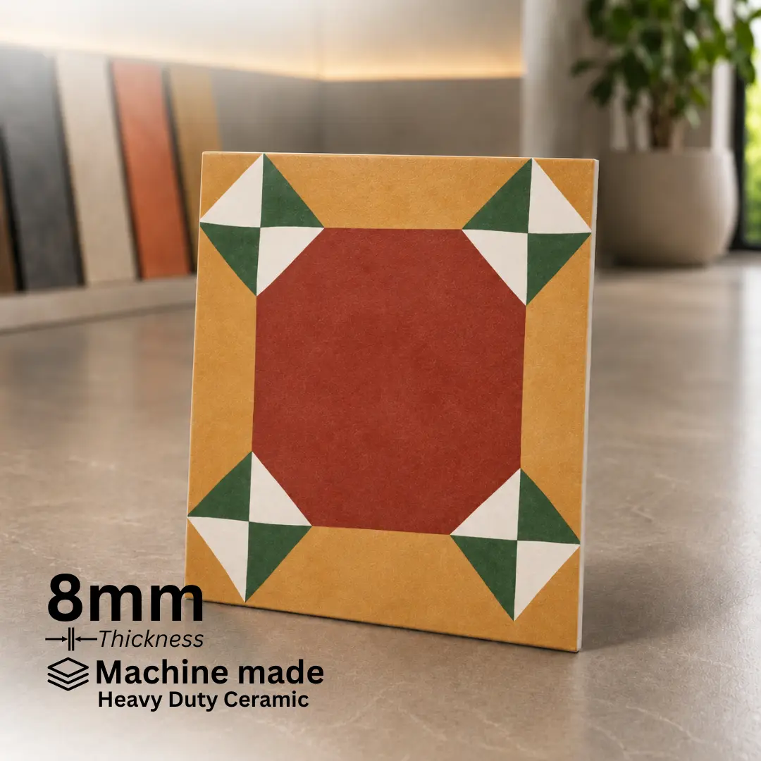 Chettinad Inspired Tiles with traditional artistic patterns